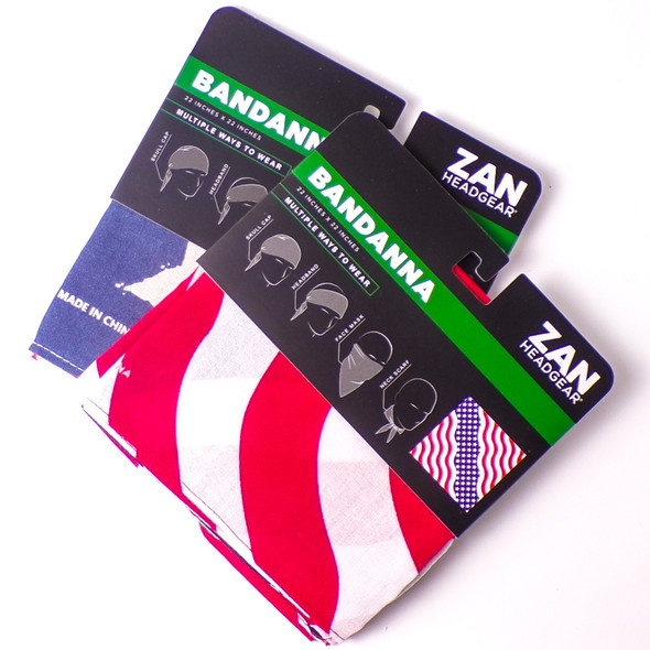 ZAN Multi-Use USA-Themed Bandanna - Assorted 6ct