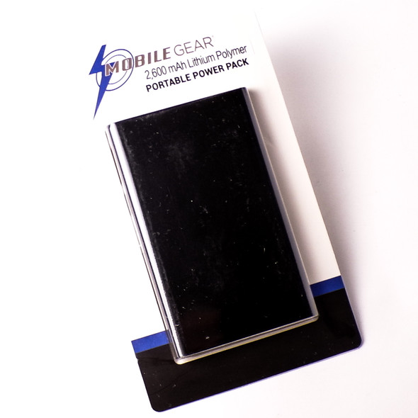 Black 2600 mAh Portable Power Pack