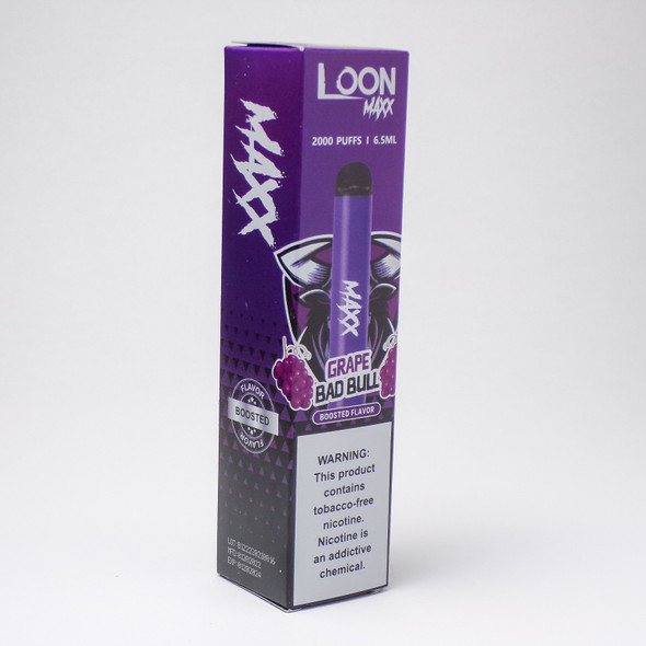 LOON MAXX - GRAPE BAD BULL - 2000 PUFFS | 6.5ml - BOOSTED FLAVOR