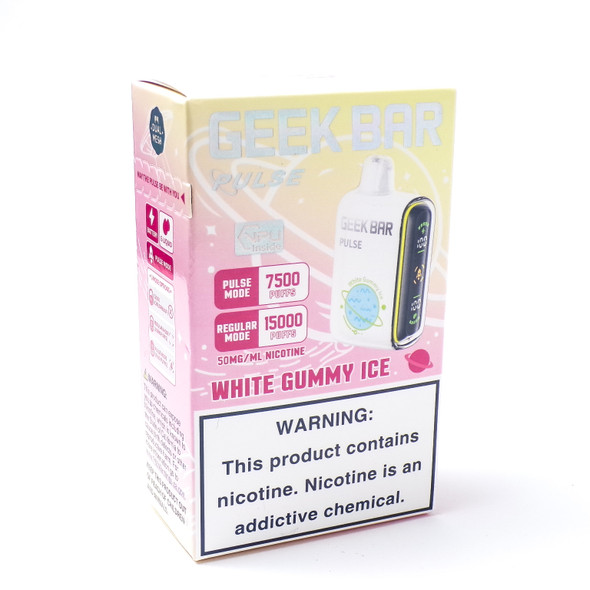 GEEK BAR PULSE - WHITE GUMMY ICE - 7500 / 15000 PUFFS - 16ml - 50MG