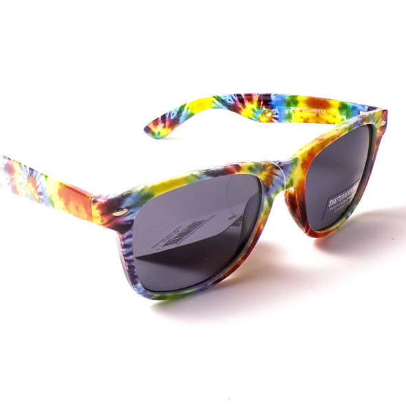 Tye Dye Smoke Lens Sunglasses - Assorted 3 Pack