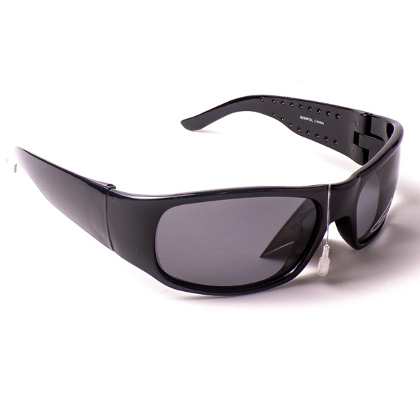 Polarized Sport Wrap Sunglasses - Black - 3 Pack