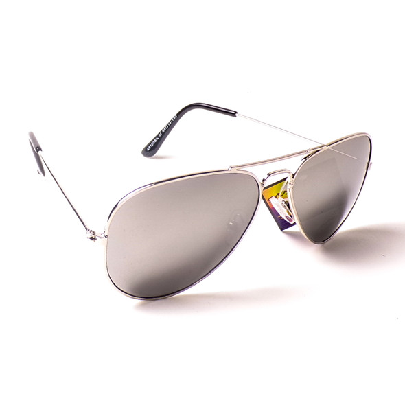 Silver Frame/Lens Aviator Sunglasses - 3 Pack