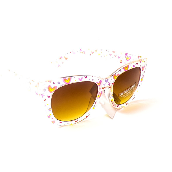 Clear Frame Decorative Girls/Kids Sunglasses - Assorted 3 Pack