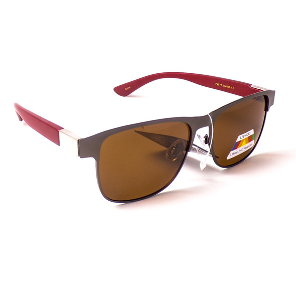 Polarized Brushed Metal Sunglasses with Accents - Assorted 3 Pack