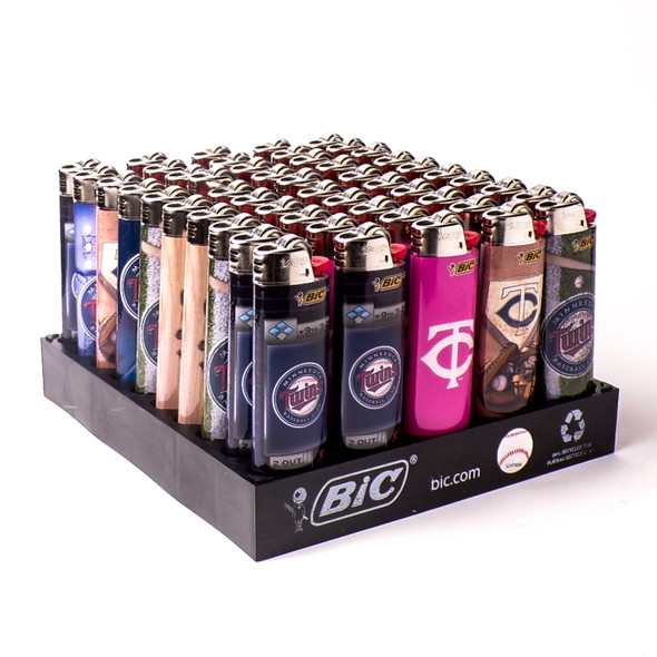 BIC Lighter 50ct Display Tray - Minnesota Twins