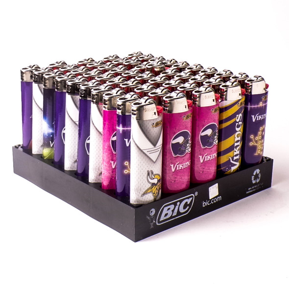 BIC Lighter 50ct Display Tray - Minnesota Vikings