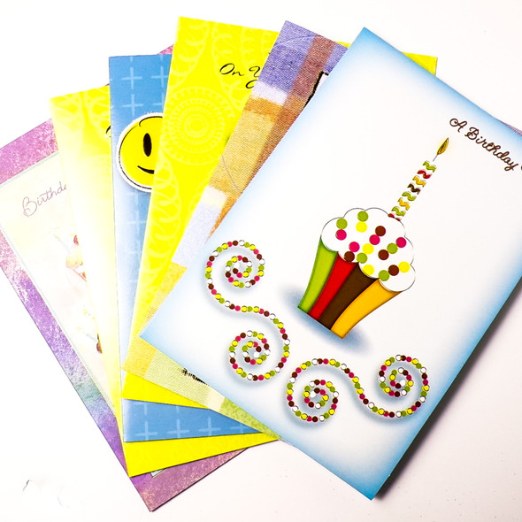 Birthday Greeting Cards - Assorted 6 Pack