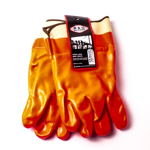 Full PVC Coated Foam Insulated Work Gloves - 6ct