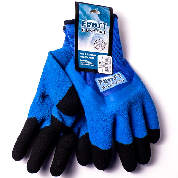 Frost Busters Latex Coated Polyester Shell Work Gloves - 6ct