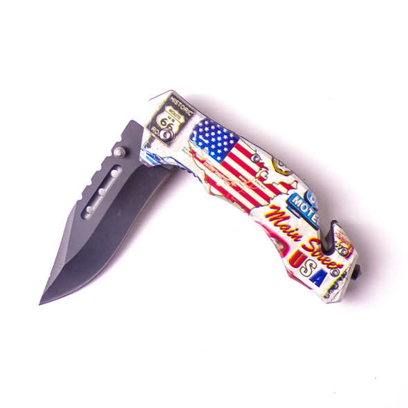 Main Street USA Tactical Outdoor Rescue Knife