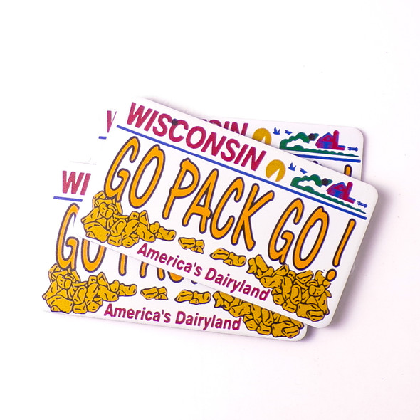 Wisconsin 'Go Pack Go' America's Dairyland Magnet - 6ct