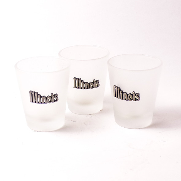 Frosted Illinois Souvenir Shot Glass - 3ct