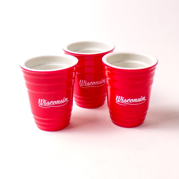 Souvenir Red Solo Cup Wisconsin Shot Glass - 3ct