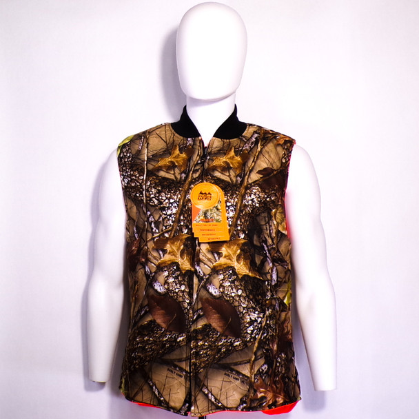 Warp Knit Burly Tan/Blaze Reversible Vest - 6ct