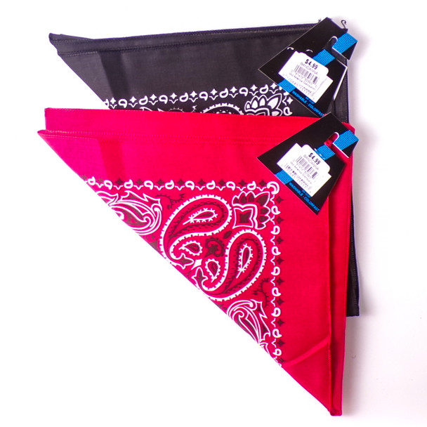 Traditional Paisley Bandannas - Assorted 12ct