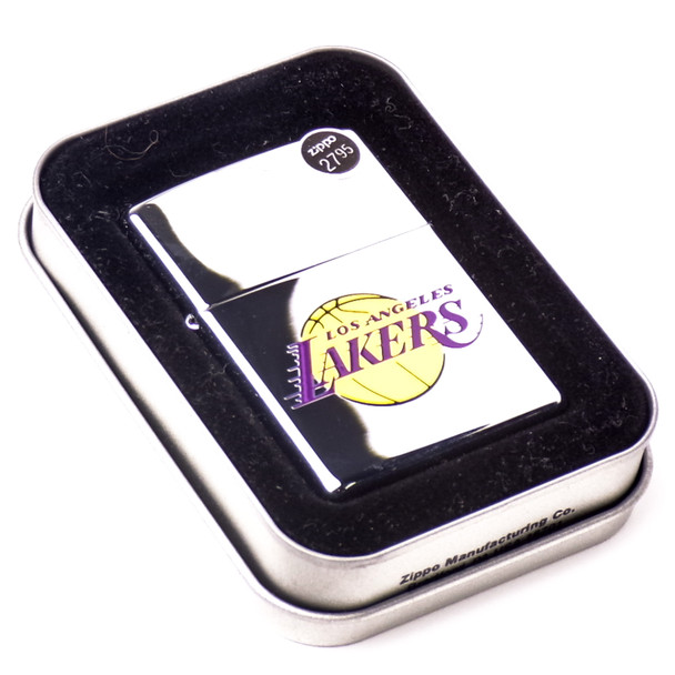 Silver Plated Los Angeles Lakers NBA Genuine Zippo Lighter