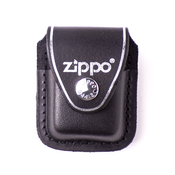 Zippo Genuine Leather Lighter Pouch w/Clip - Black