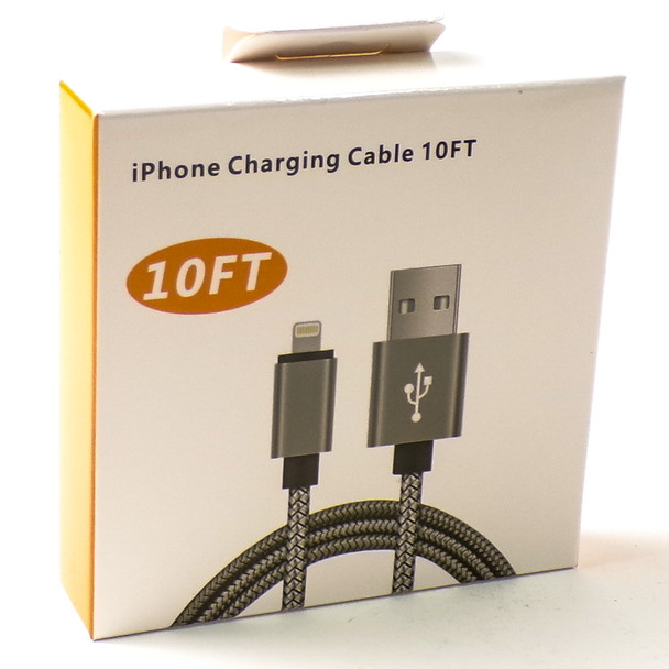 10' iPhone Braided Copper Charging Cable - 12ct