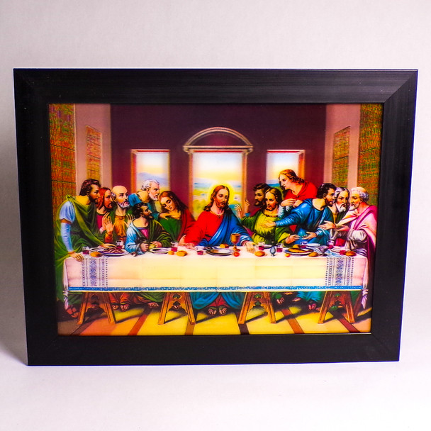 Framed 18" x 14" 3D 'The Last Supper' by Da Vinci