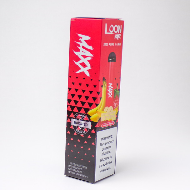LOON MAXX - STRAWBERRY BANANA - 2000 PUFFS | 6.5ml - BOOSTED FLAVOR