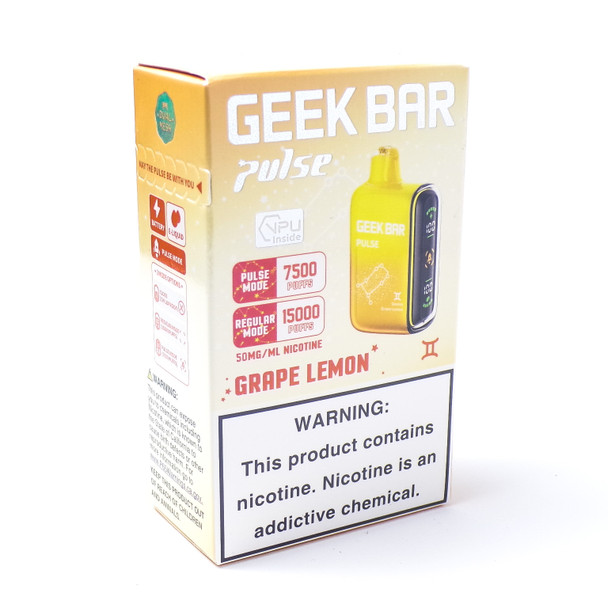 GEEK BAR PULSE - GRAPE LEMON - 7500 / 15000 PUFFS - 16ml - 50MG