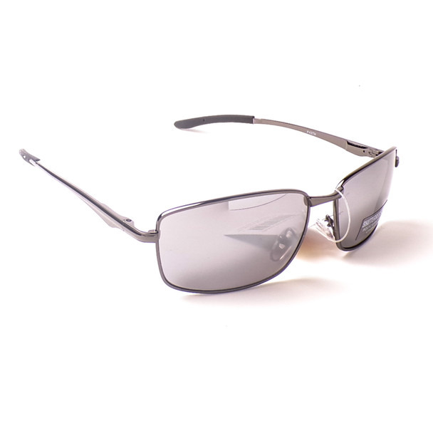 Black Metal Silver Mirror Lens Sunglasses - Assorted 3 Pack