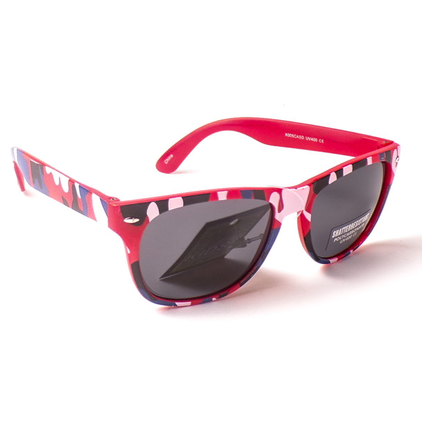 Kids Camoflage Frame Wayfarer Sunglasses - Assorted 3 Pack