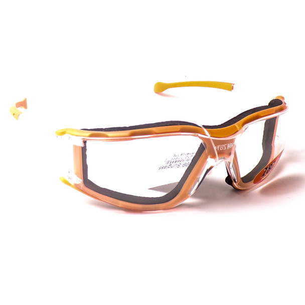 Clear Lens Plastic Poly Biker Glasses - Assorted 3 Pack