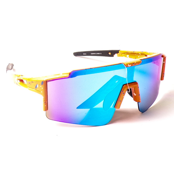 Wrap Around Decorative Sport Sunglasses 2 - Assorted 3 Pack