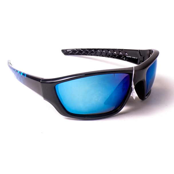 Polarized Sport Sunglasses with Patterned Arms - Assorted 3 Pack