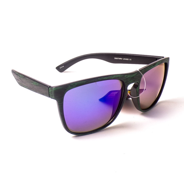 Wood Tone Frame Sunglasses - Assorted 3 Pack