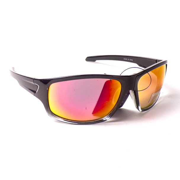 Gradient Frame Mirror Lens Sport Sunglasses - Assorted 3 Pack