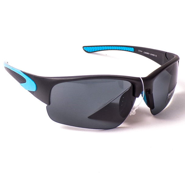 Polycarbonate Half Frame Sport Sunglasses - Assorted 3 Pack
