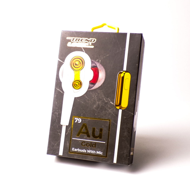 Gold AU Earbuds with Microphone