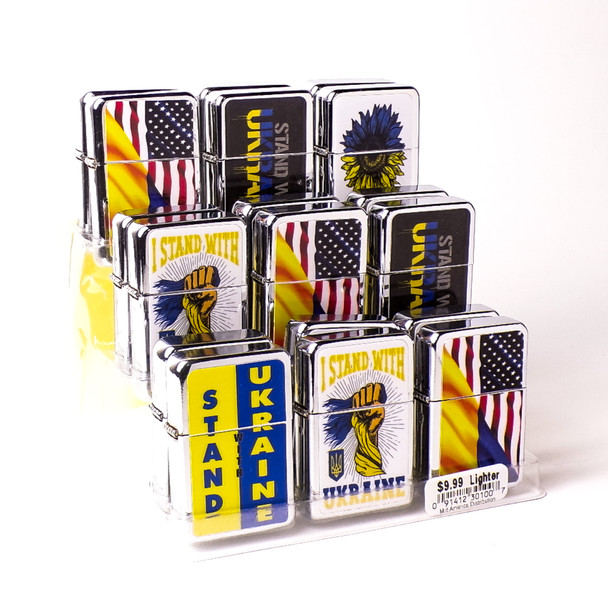 Stand with Ukraine Lighters - Assorted (18ct Display)