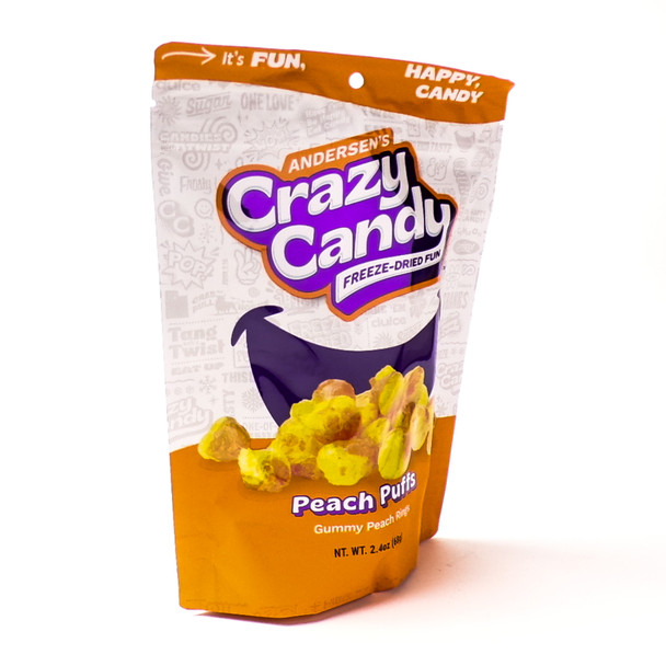 Peach Puffs - Crazy Candy Freeze Dried Fun (Box of 12)