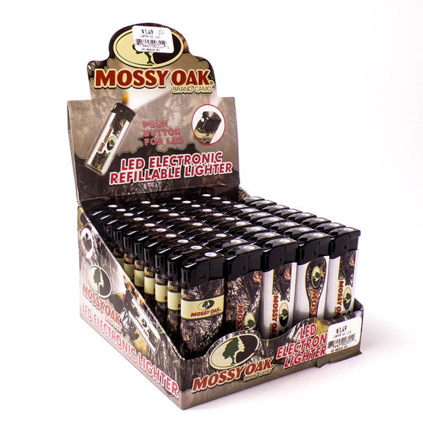 Mossy Oak LED Light Electronic Lighters - 50ct Display