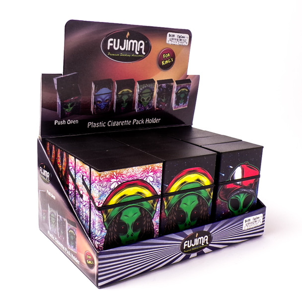 Fujima Alien Design 100s Cigarette Pack Holder - 12ct Display