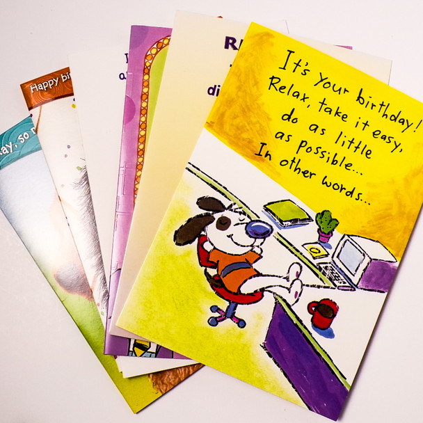 Humorous Birthday Greeting Cards - Assorted 6 Pack
