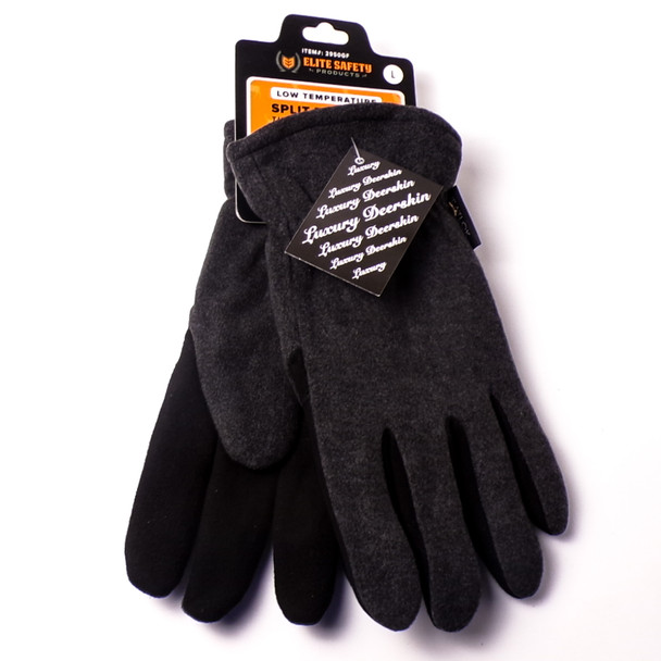 Split Deerskin Thermal Fleece Lined Gloves