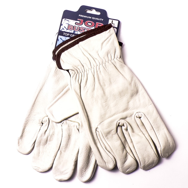Job Busters Top Grain Cowhide Work Gloves - 6ct