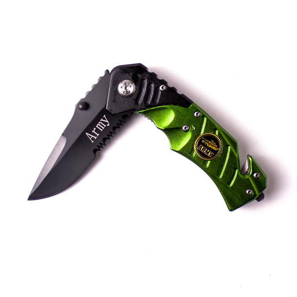 Green United States Army Rescue Knife