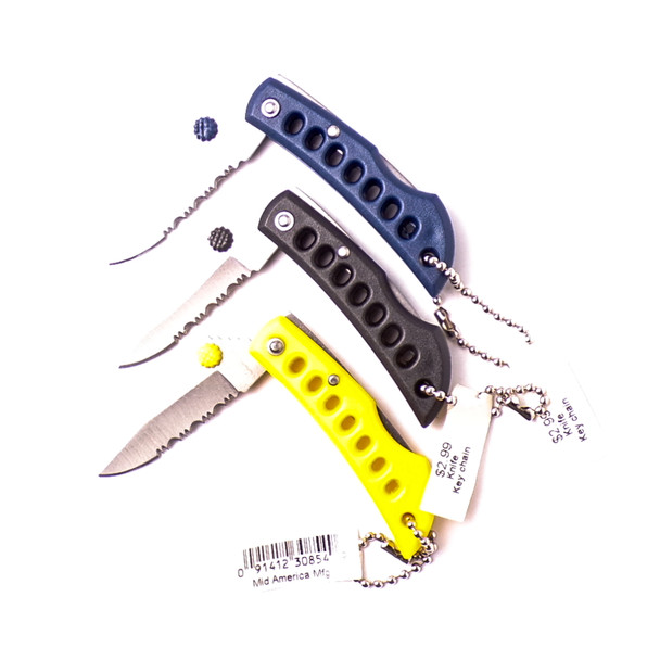 Pocket Knife Keychain - Assorted 6 Pack