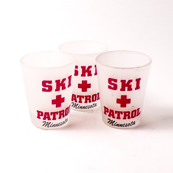 Frosted Minnesota Ski Patrol Shot Glass - 3ct