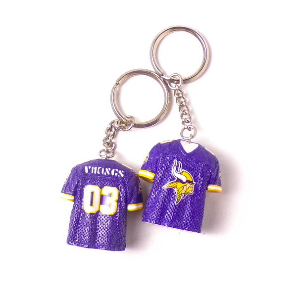 Minnesota Vikings Jersey Keychain - 6ct