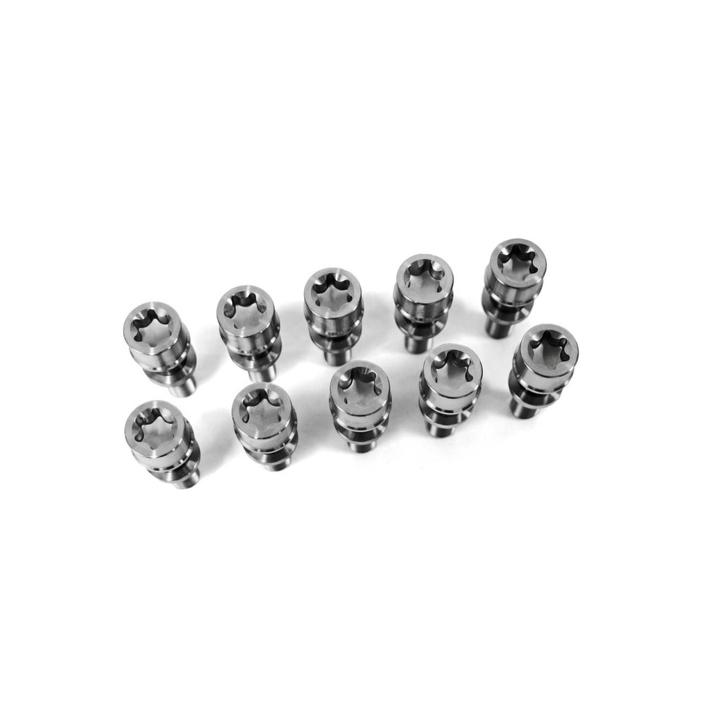 Exotic Car Gear Titanium Wheel Bolts Porsche Extended Titanium Wheel Bolts With Polished Finish 
