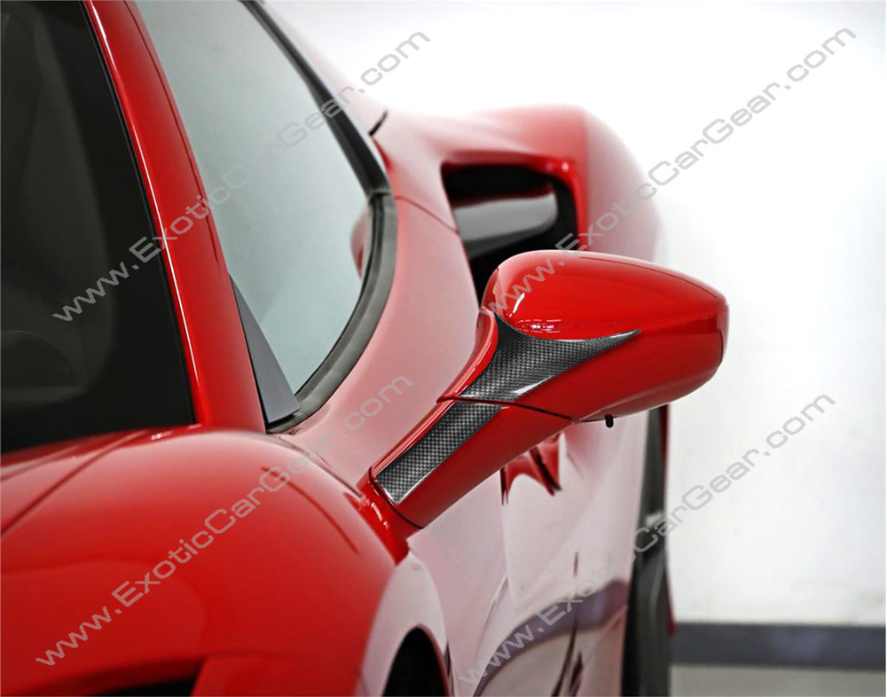 Side Mirror Cover Trim - Fits Ferrari F8
