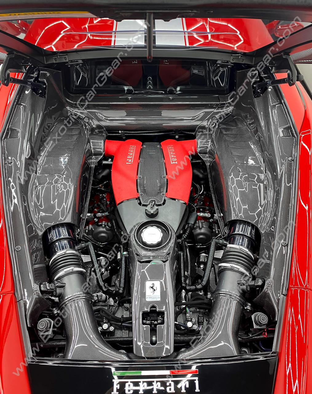 4-Piece Engine Bay Panels for Ferrari 488 GTB, Pista & F8