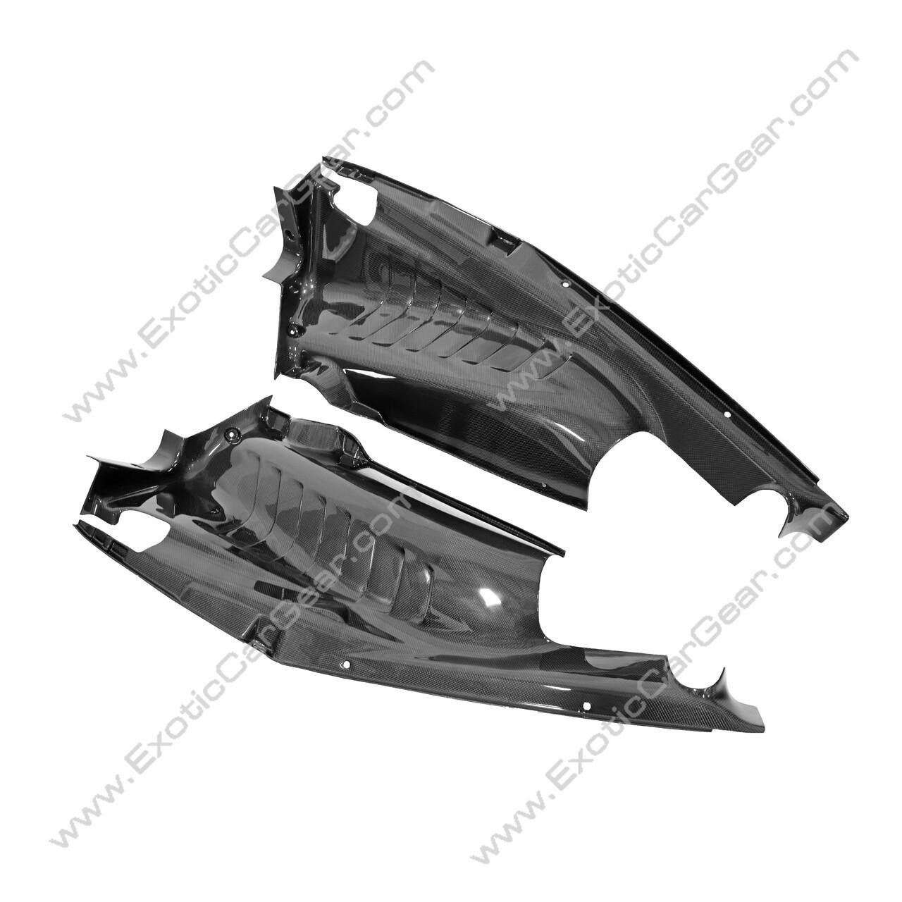 4-Piece Engine Bay Panels for Ferrari 488 GTB, Pista & F8